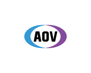 Obraz na płótnie Canvas AOV logo design vector template