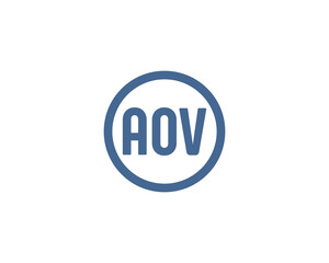 AOV logo design vector template
