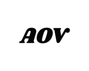 AOV logo design vector template
