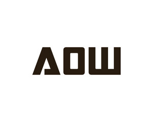 AOW logo design vector template