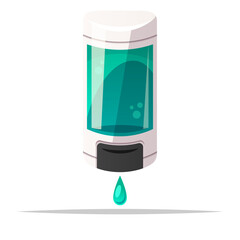 Wall mounted soap dispenser vector isolated illustration