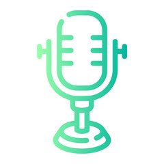 microphone Line Gradient Icon