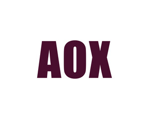 AOX logo design vector template