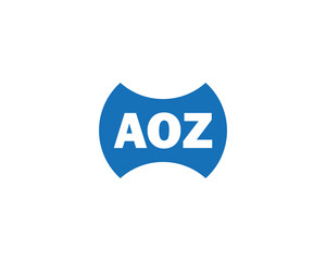 AOZ logo design vector template