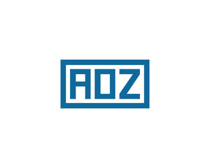Obraz premium AOZ logo design vector template