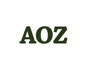 AOZ logo design vector template