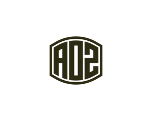 AOZ logo design vector template