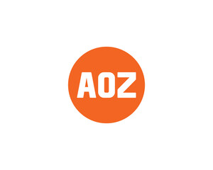 AOZ logo design vector template