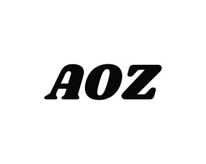 AOZ logo design vector template