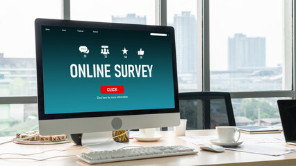 Online survey form for modish digital information collection on the internet network