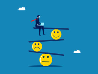 Balance between stress and happiness at work
