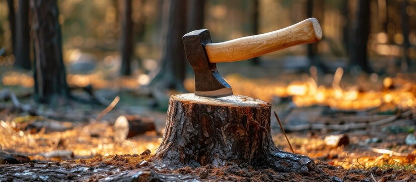 An axe used to chop firewood.