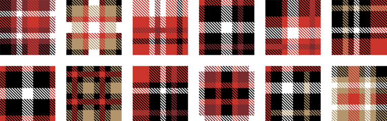 12 Lumberjack Tartan Patterns Seamless plaid patterns for that unmistakable Lumberjack look! Vector AI and EPS file pattern swatches make it suitable to scale to any size. 