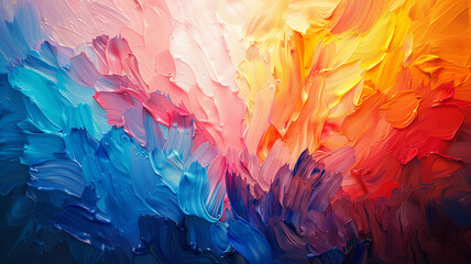 Vibrant brushstrokes, fluid motion, painter's dream, expressive abstraction. - obrazy, fototapety, plakaty