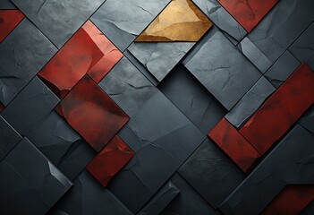 Polygonal background. Abstract triangulated texture. Created with Ai - obrazy, fototapety, plakaty