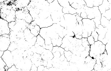 a black and white vintage of cracked concrete scribble effect, old wall background crack vector, grunge texture, Fractured texture ground