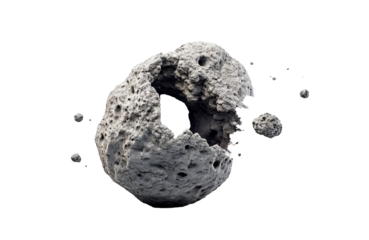 Asteroid over transparent background