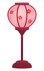 ひな祭りのぼんぼりのイラスト