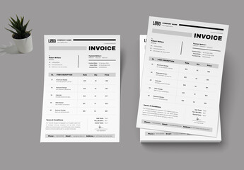 Business Invoice Template Layout