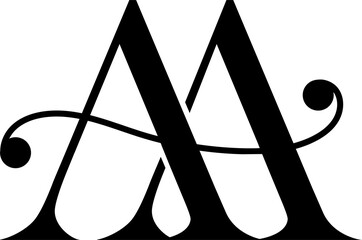 Aa logo monogram design