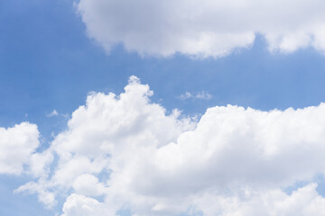Naklejka na ściany i meble Natural sky beautiful blue and white texture background. blue sky with cloud.