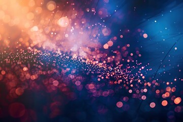 defocused image of fiber optics lights abstract banner for designer background