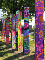 A Photo Of A Community-Led Initiative To Create A Public Art Installation Showcasing Collective Creativity
