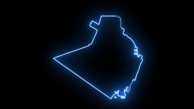 Kwale map in kenya with glowing neon effect