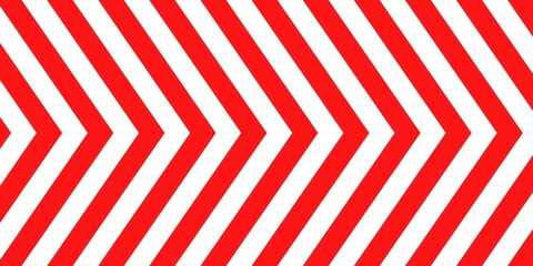 arrow traffic red and white stripes for attention line background element - obrazy, fototapety, plakaty
