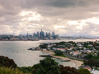 View of Auckland City from North Head