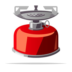 Portable gas stove burner vector isolated illustration - 738491581