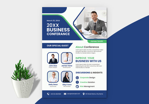 Business Conference Flyer Layout Template