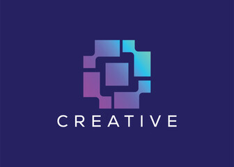 Minimalist and Modern technology logo design vector template. Creative modern Innovative high Circuit technology logo