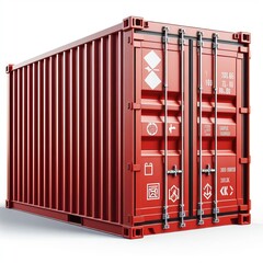 red truck container trailer