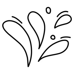 contour water droplets