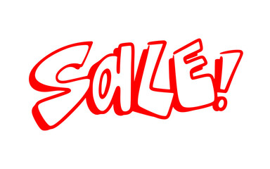 sale graffiti vector, isolated