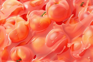 Peach fruit background. 