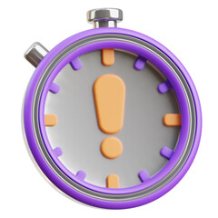 Deadline 3d icon isolated White Background 3d rendering