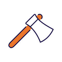 axe icon with white background vector stock illustration