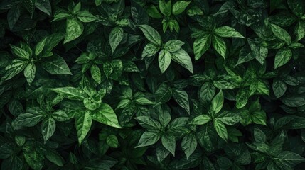 Lush green foliage texture, capturing nature's intricate patterns and vibrant hues, Ai Generated. - obrazy, fototapety, plakaty