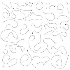 Elegant arrows set for business plan, presentation and education. Sign, Symbol, Hand drawn arrow collection. Hand drawn arrow vector.