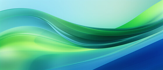 Green and blue colors abstract wave background.