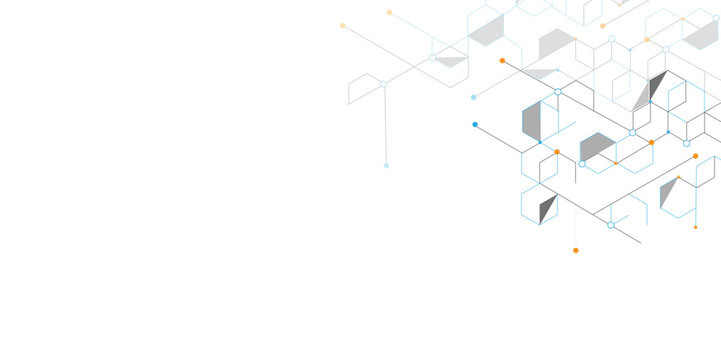 Vectors white background hexagon pattern abstract elements design. Creative idea of modern design with abstract geometric background