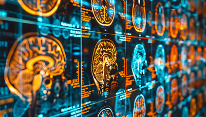 An X-ray and MRI scan of the human brain, providing detailed images for medical analysis.
