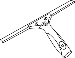 Window squeegee Outline Vector Illustration