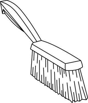 recommend clip art: Dusting brush Outline Vector Illustration