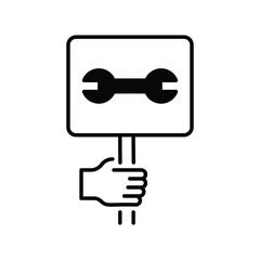 labour day icon with white background vector stock illustration