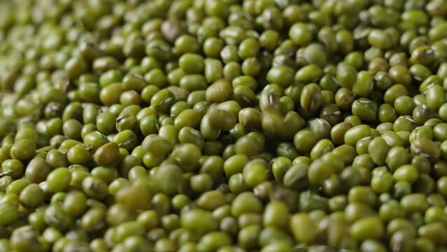 raw mung beans seeds background.