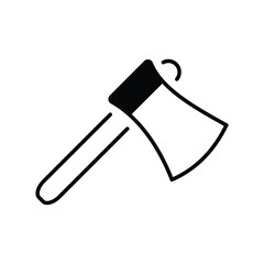 axe icon with white background vector stock illustration