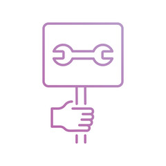 labour day icon with white background vector stock illustration